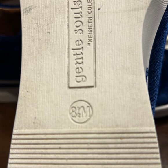 Womens Gentle Souls By Kenneth Cole Blue Velvet Lace Sneakers 8.5 - Picture 8 of 8